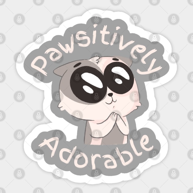 Pawsitively Adorable Sticker by Creatifly Graphic Tees